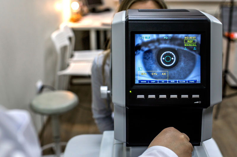 Advanced eye imaging equipment measures the eye during a LASIK candidacy evaluation in a clinical exam setting. So i was told i am not a lasik candidate