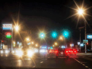 Cataract surgery recovery involves increasing comfortability while driving at night.