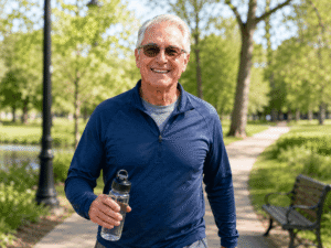 Wellish Abrams Vision Institute patient walking in the park while considering can you get LASIK with dry eyes.