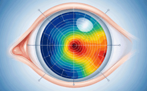 Wellish Abrams Vision Institute corneal topography image used to evaluate can you get LASIK with dry eyes.